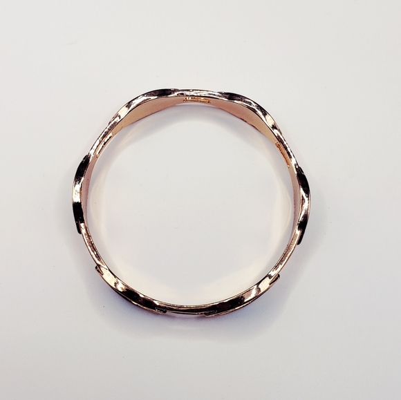 Rose Gold and Gray Sparkly Spacer Bangle - Picture 5 of 7